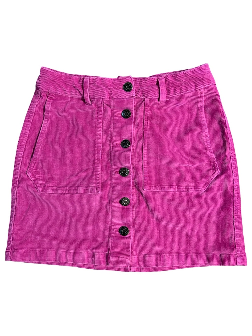 Wild Fable Magenta Pink Corduroy Button-Front Mini Skirt